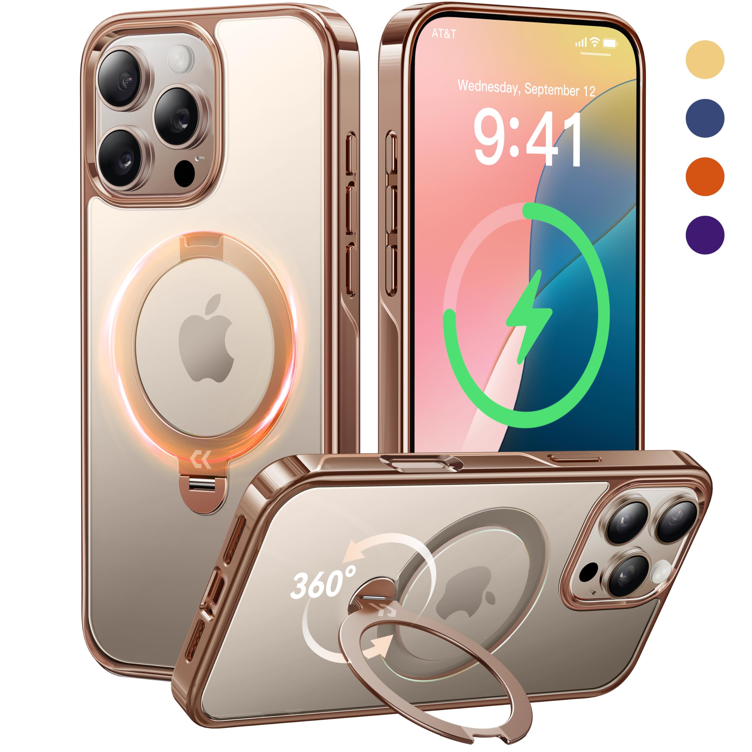 Amazon.com: CASEKOO 360 Spin Magnetic Stand for iPhone 16 Pro Case